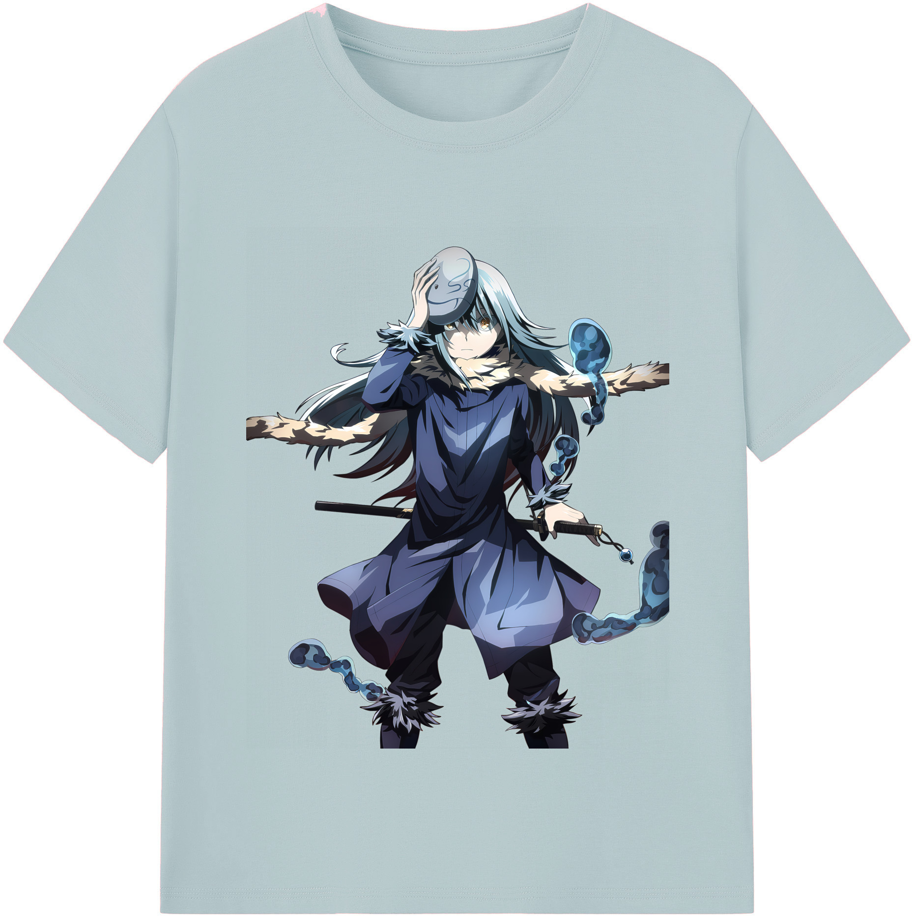 （画像用） 転スラ Regarding Reincarnated to Slime 綿100％半袖Tシャツ（フロントプリント）
